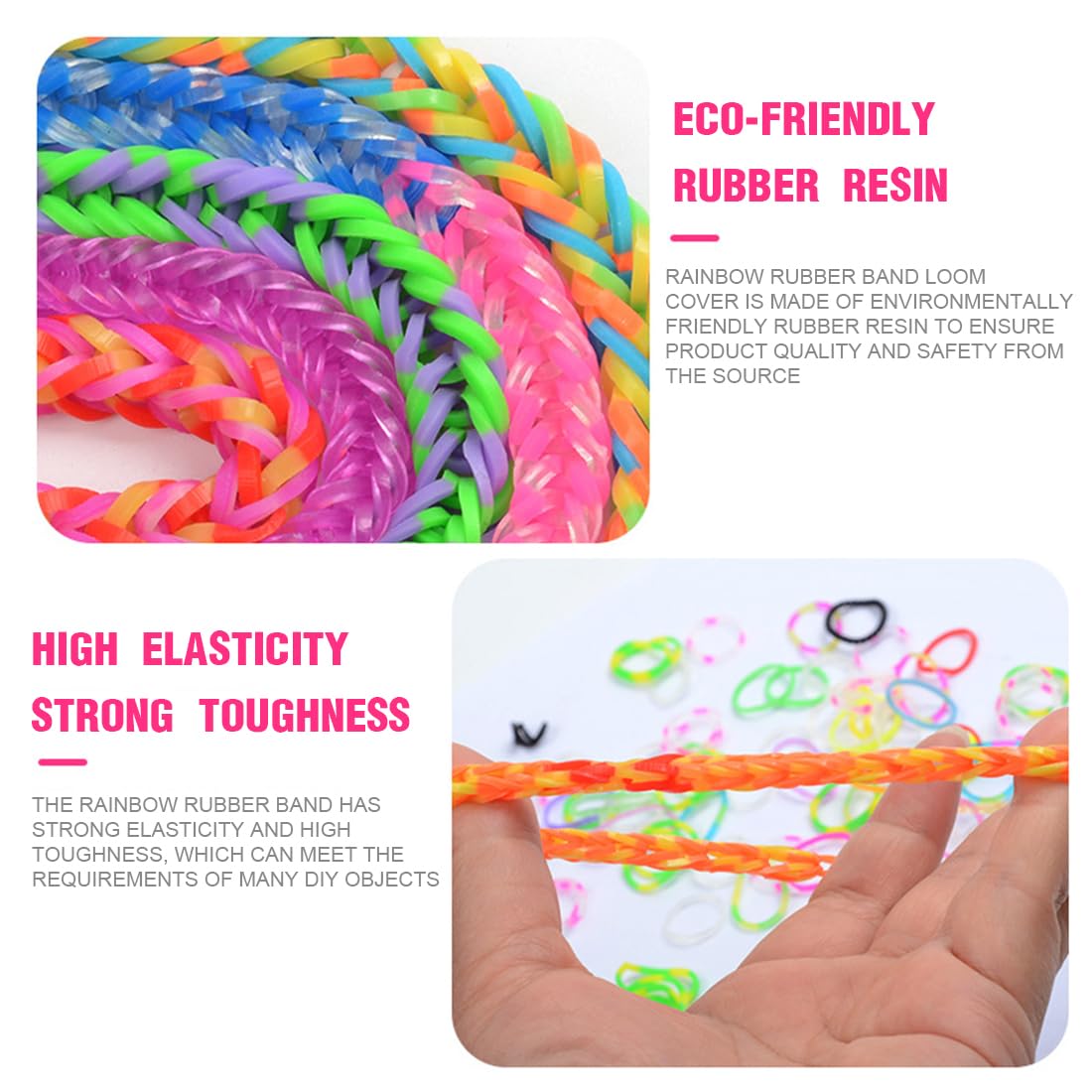Loom-Bänder-Set – 32 Farben, 2300 Teile Mit Aufbewahrungsbox – Bastelset Für Armbänder, Stirnbänder & Mehr