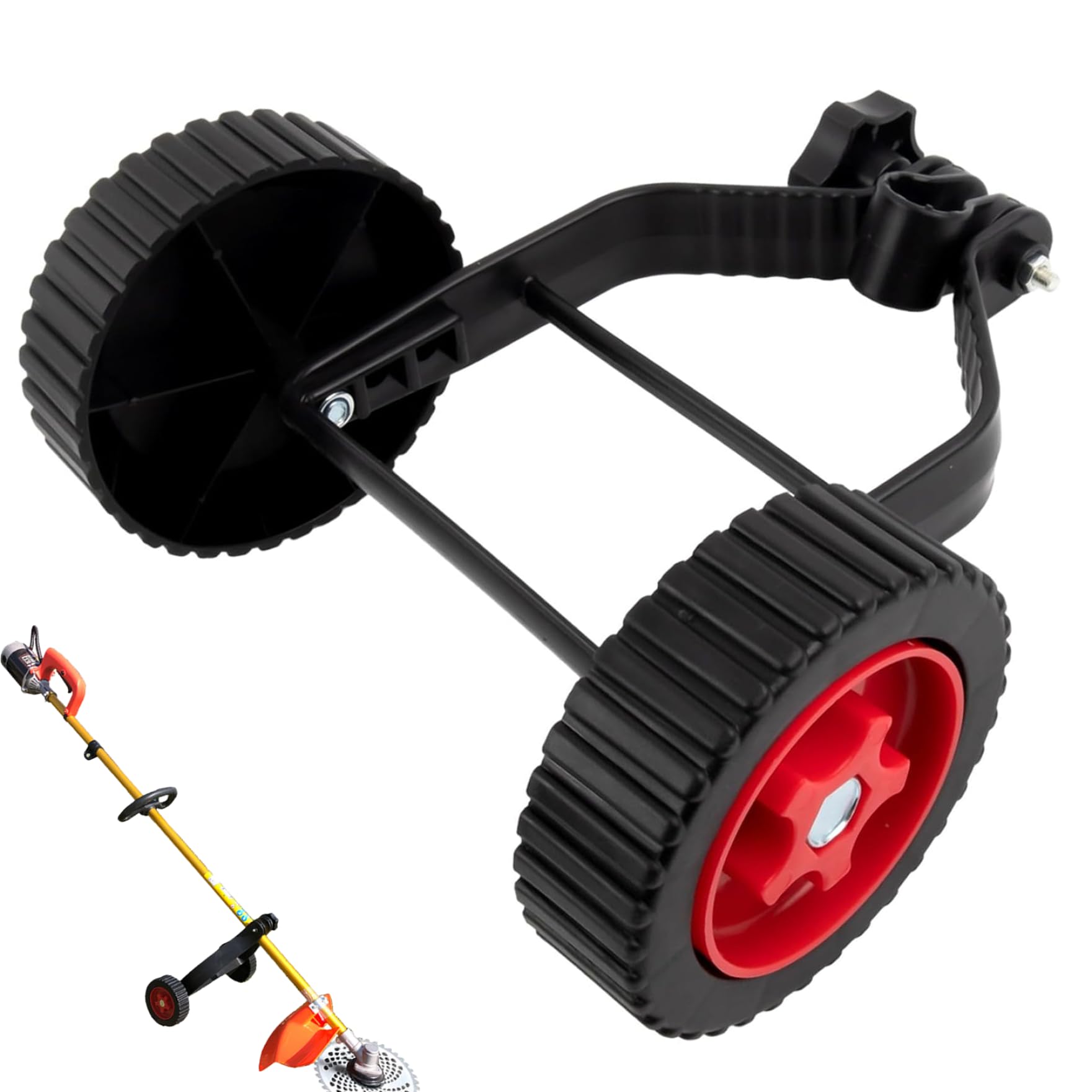 Roue Auxiliaire Tondeuse PRATYAHARA - Nylon+ABS - Pour Débroussailleuse - Ø12cm