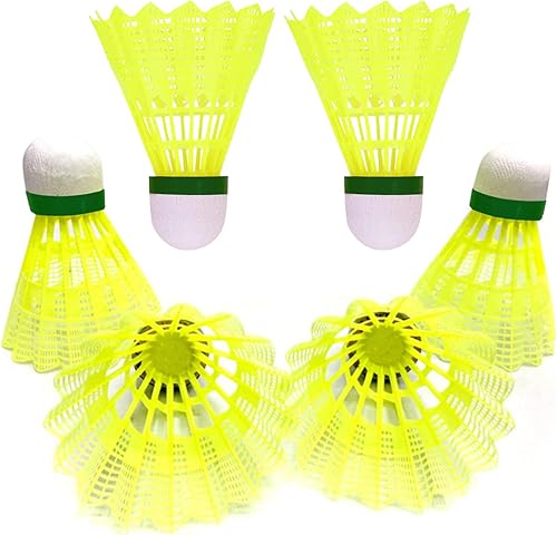 GoldAu Badminton Birdie 6 12 Pack Nylon Badminton Shuttlecocks Medium Speed Ball Heavy Duty Outdoor Indoor Team Sports Training School PE Home