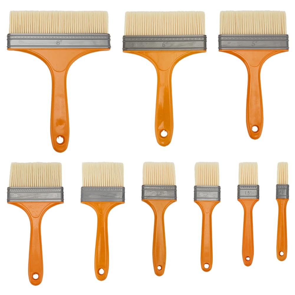 18 Pcs Chip Paint Brush, Assorted Size Stain Brushes Set Plastic Painting Brushes for Refinishing Furniture, Fences and Wall, Home Improvement and DIY Projects