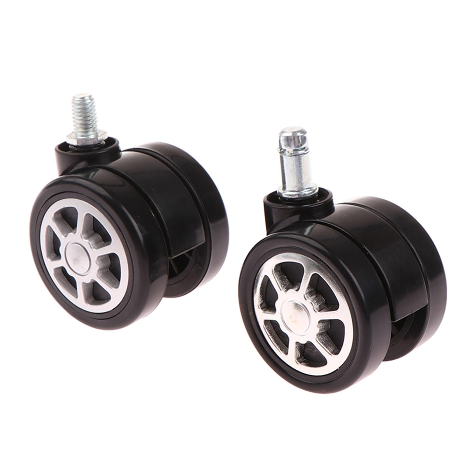 1 rueda giratoria de goma de 60 mm para silla de oficina, ruedas giratorias de repuesto, ruedas suaves y seguras para muebles (A)