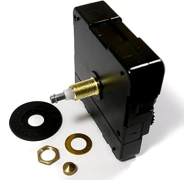 High Torque Clock Movement (Silent Sweep) Extended Shaft with 14 in. Long Balanced Black Fancy Sword Hands (No7), Clock Kits, Non Ticking, Large Wall Clock, Clock Parts