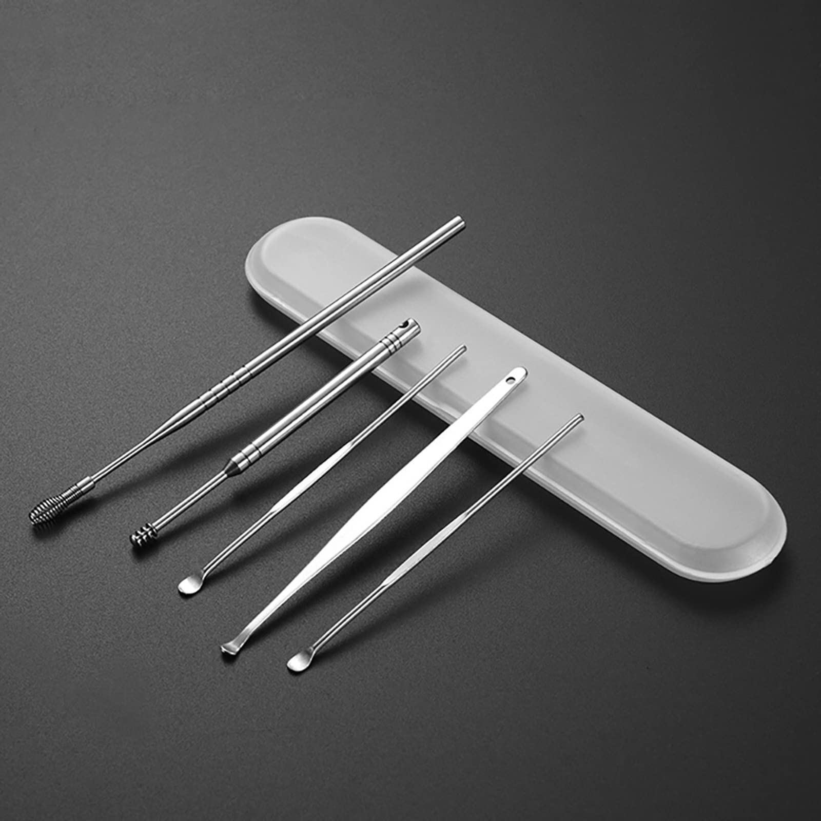Prodotti per la rimozione del cerume Kit per la Pulizia delle Orecchie Tampone di Cotone Earpick in Acciaio Inossidabile Pick per cerume Cuc