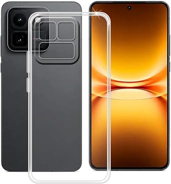Case for Vivo iQOO 15T 6.82 Inch, Ultra-Thin Shockproof Drop Protection Cover, Clear Soft Silicone Anti-Scratch Phone Case for Vivo iQOO 15T - Transparent