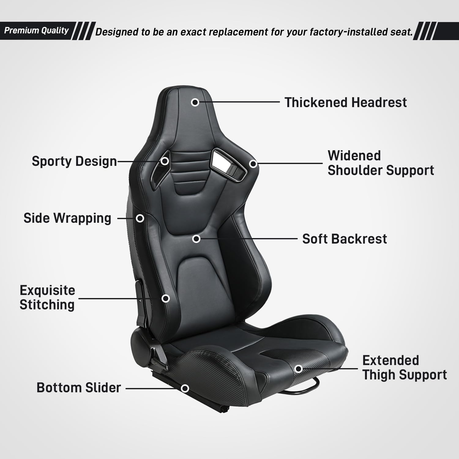 Amazon | WTRAVEL レーシングシート 2枚 リクライニング可能 バケット