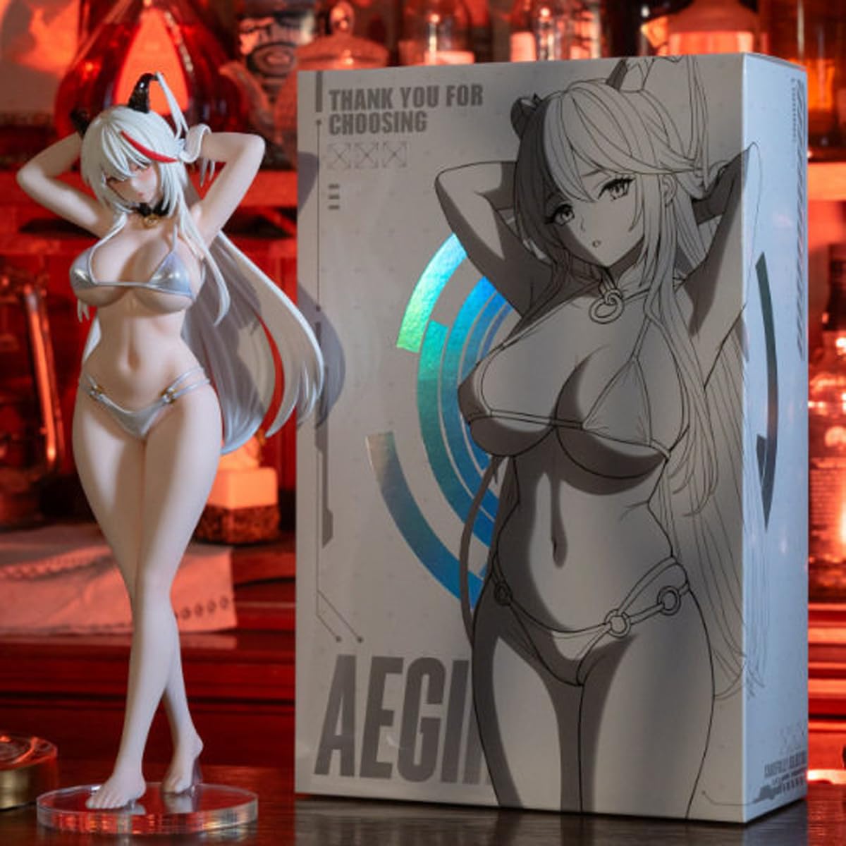 Azur Lane Aegir Bademode Figur PVC 1/6 Anime Spiel Charaktere Modelle Geschenk 31CM