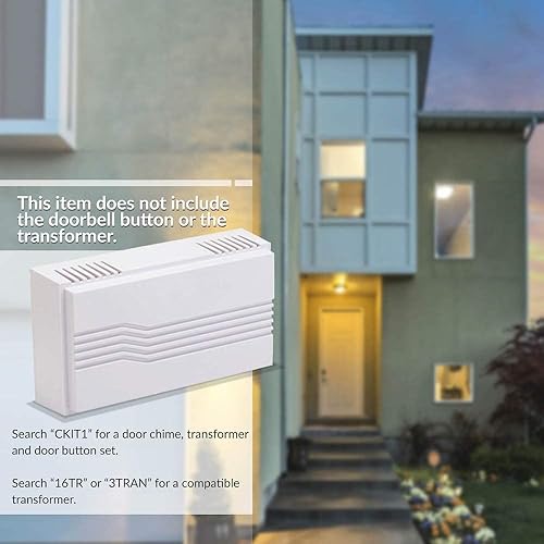 Miniatura 7 de Blue Buffalo Newhouse Hardware CHM1 Puerta Campana Chime, Blanco