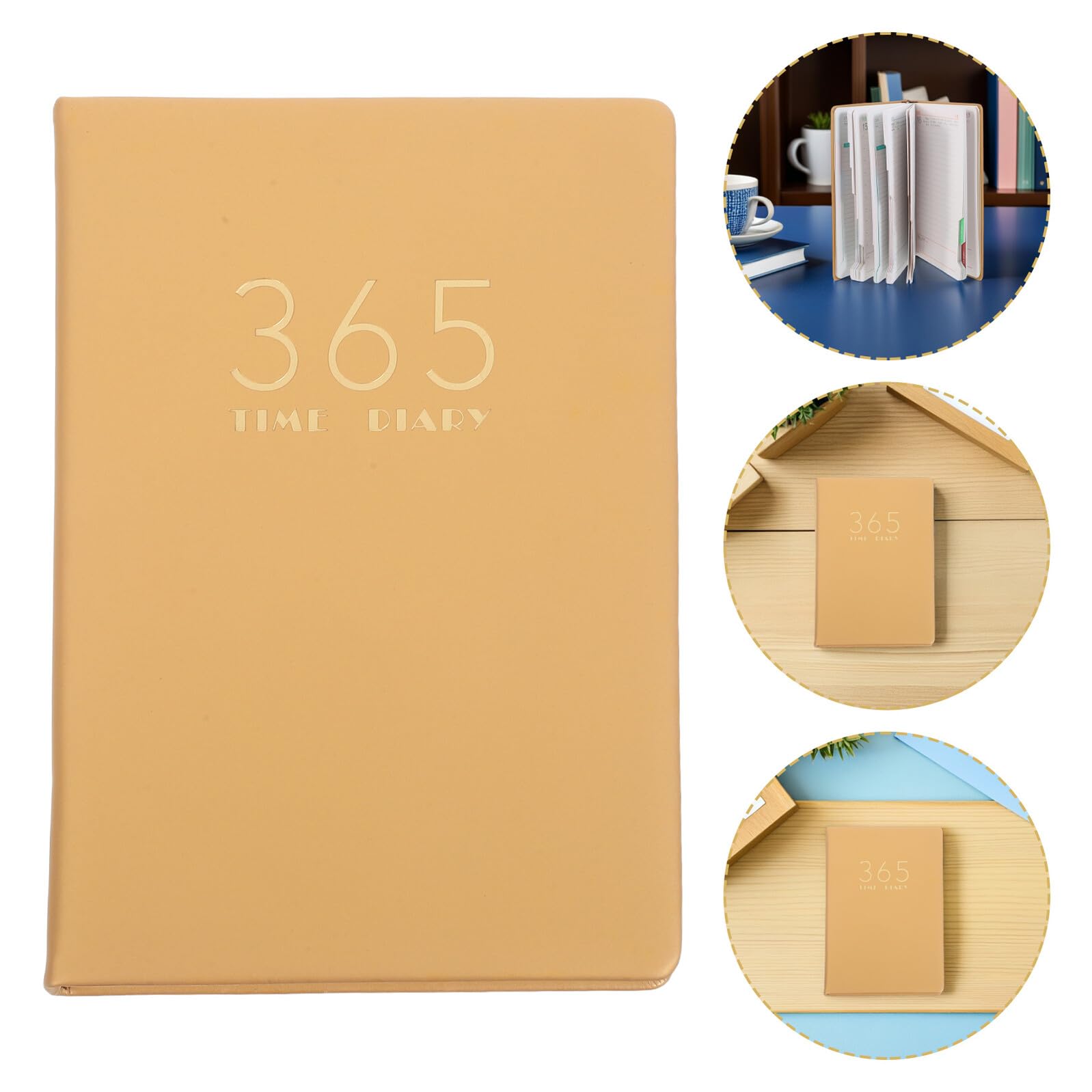 Planner Settimanale e Mensile con Copertina in PU Dorata Calendario Accademico Tascabile con Schede Colorate per Studenti Agenda Giornaliera Compatta per Studio Lavoro e Viaggi