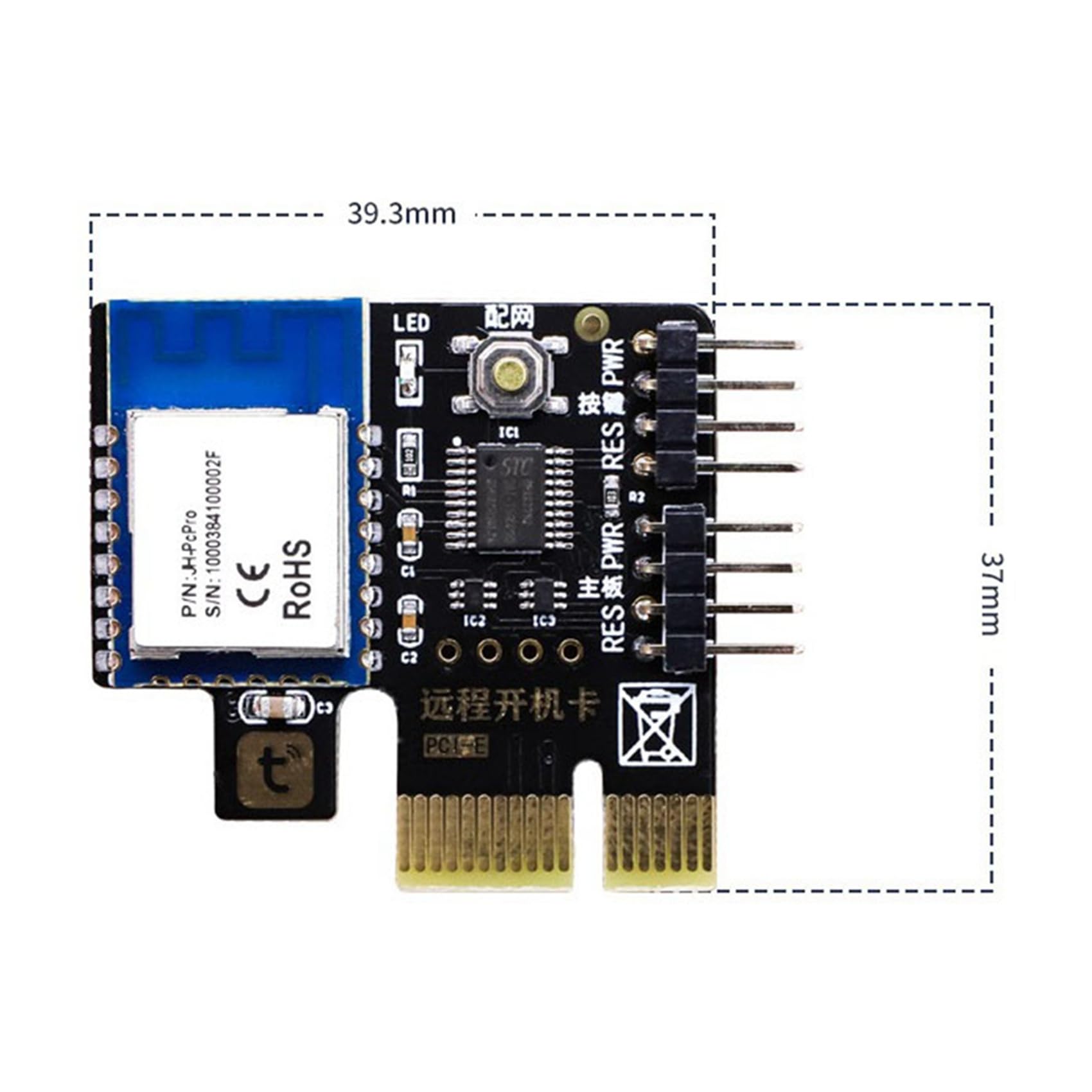 6X A3 Tuya WiFi PC Interruttore di Alimentazione Computer Desktop Avvio Remoto Scheda di Avvio Telelavoro Pice Mini Card App
