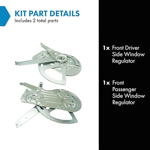 Miniatura 491 de TRQ Juego de elevalunas manual para el lado del conductor y del pasajero compatible con Chevrolet Tracker 1998 1989-1997 Geo 1989-1998 Suzuki