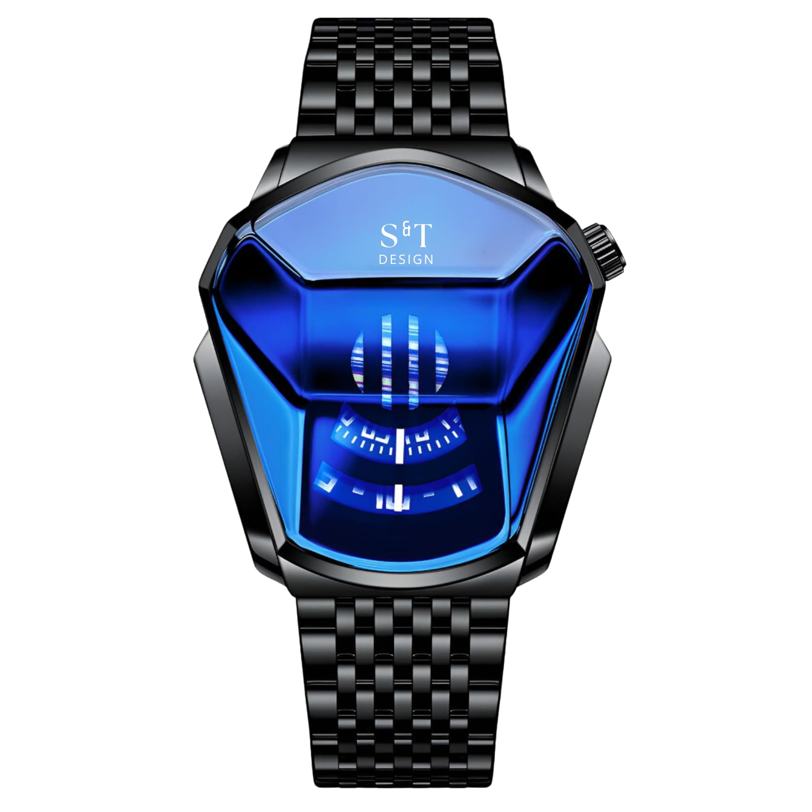 S&T Design Quarzuhr Herren Uhr Edelstahl Armbanduhr Herrenuhr Geschenkebox Etui; inkl. Armbandkürzer & Etui; Männer Uhr 3Bar Wasserdicht Analog Geschenk