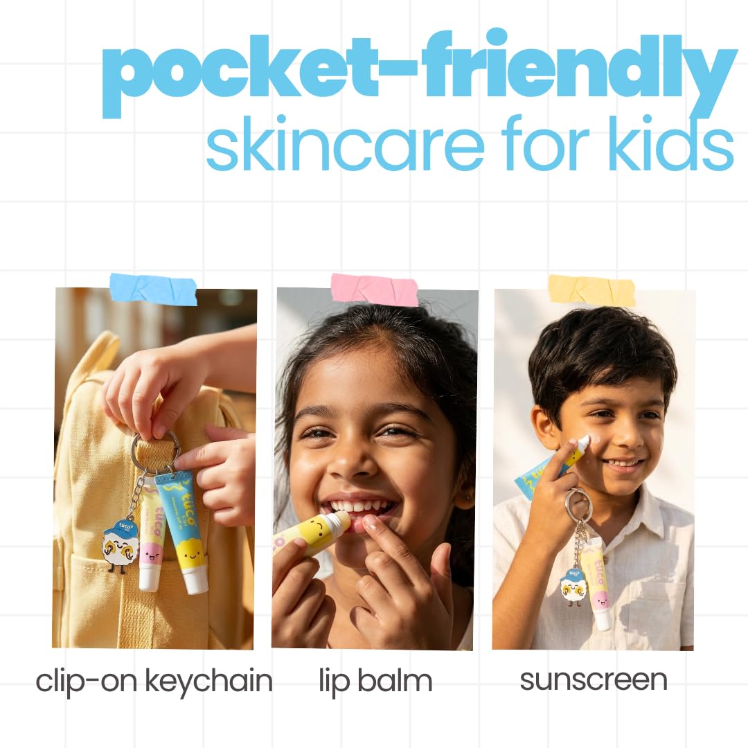 TuCo Kids Sunscreen Lip Balm Keychain - SPF 50 -2