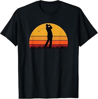 Golf Swing Man - Men Golfer Golfing Course Par Birdie Sunset T-Shirt