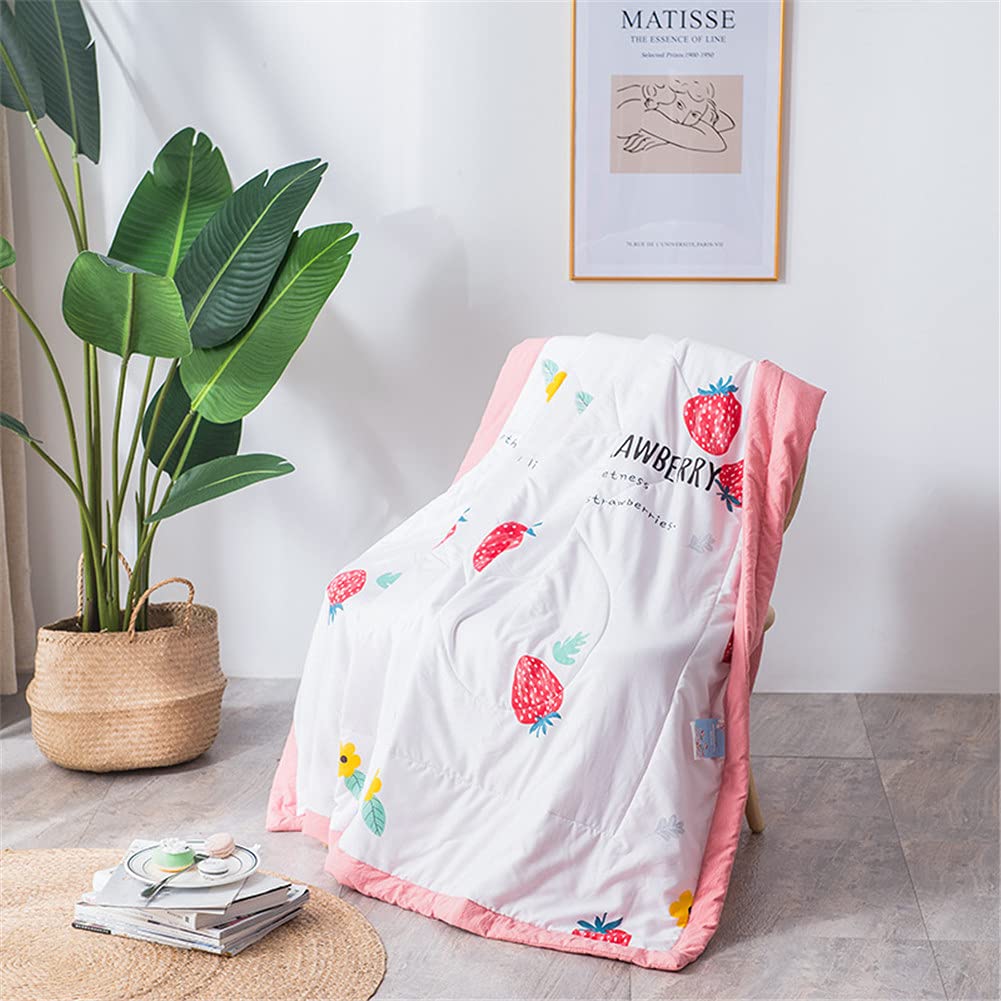 FANSU Couvre Lit Matelassé Réversible Dessus De Lit Couverture Climatisation Couette Parure De Lit Canapé L'Air Conditionné Imprimé Courtepointe (l'éléphant,170x200cm