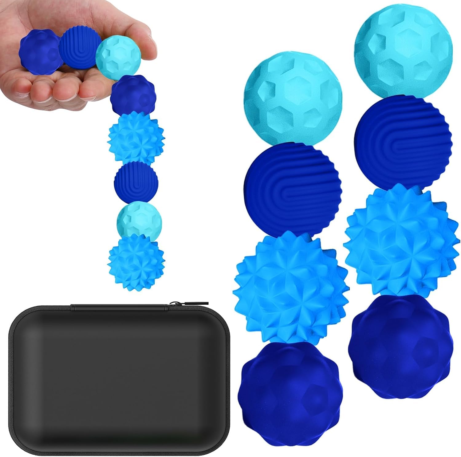 Magnetic Balls Fidget Toys for Adults & Teens,8PCS Bluer Stress Relief Sensory Toys for Autism ADHD Anxiety,Fun Textures Gadgets,Office Desk Toy,Travel Toy,Desk Stress Relief for Boy Kids Teen Gift