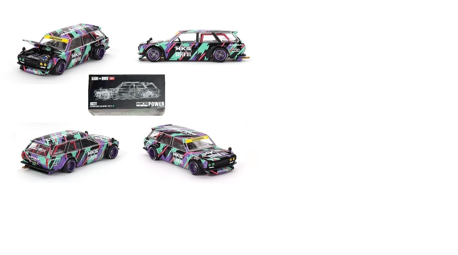 Amazon.com: 1:64 (3 inches) Scale Datsun KAIDO 510 Wagon HKS