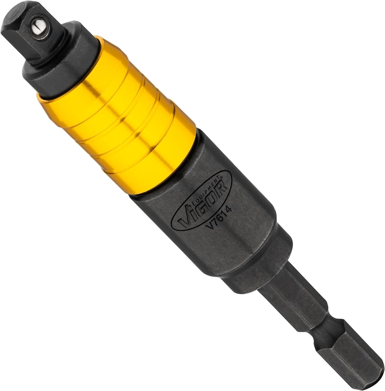 ViGOR - 1/4“ Steckschlüssel Adapter mit Gelenk V7614 I Aufsatz für Werkzeug zum Lösen und An-/ Abziehen von Bauteilen I einfach, flexibel I An-/Abtrieb: Sechskant massiv 6,3 (1/4 Zoll)
