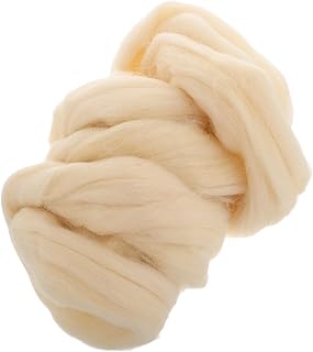 ULTECHNOVO Lana para Fieltro de Aguja Suave Color Amarillo Material Relleno Tridimensional para Manualidades DIY Fácil de Moldear para Proyectos Creativos Edades