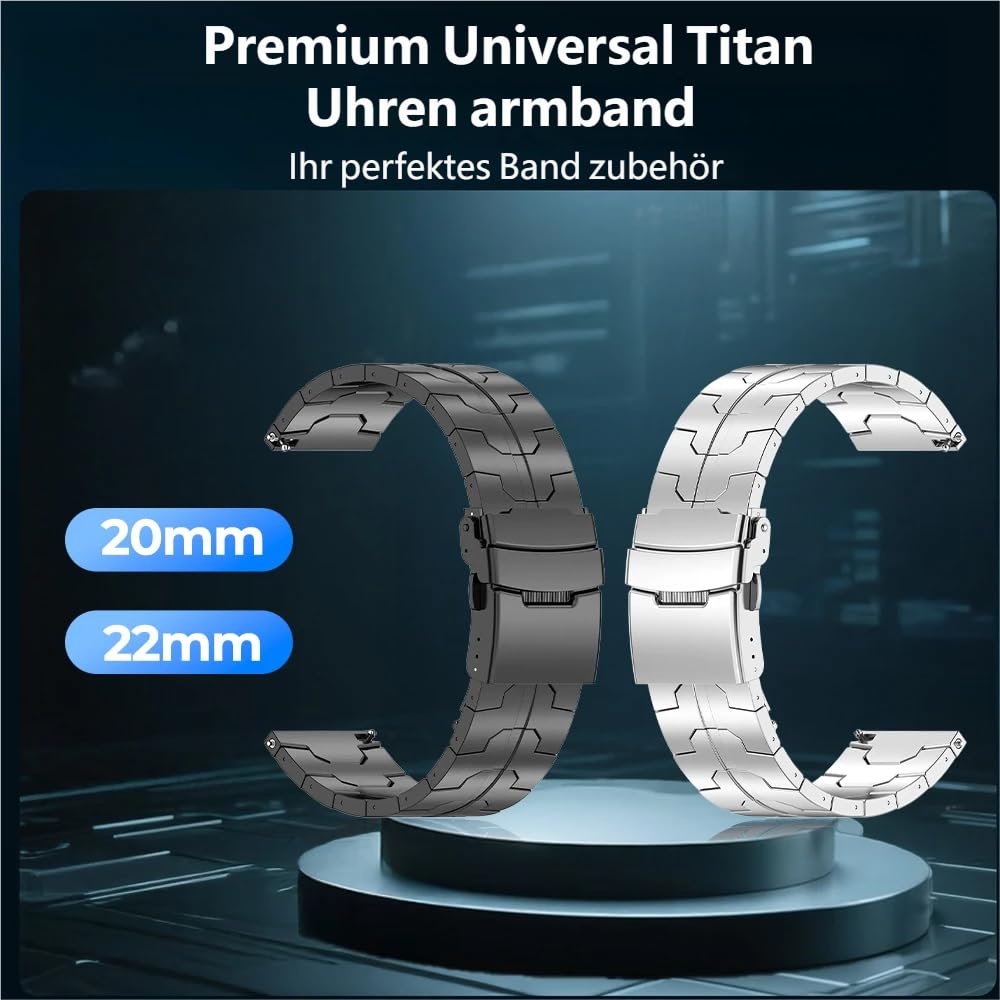 20mm 22mm Universelles Titan-Schnellverschluss-UhrenMetallarmband