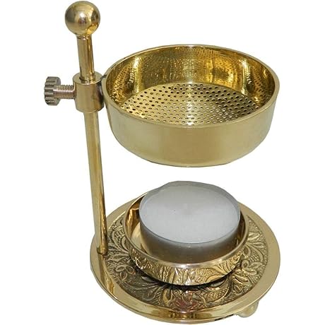 Smokeless Incense Burner: 5.5 Inch Brass Adjustable Incense Resin Burner