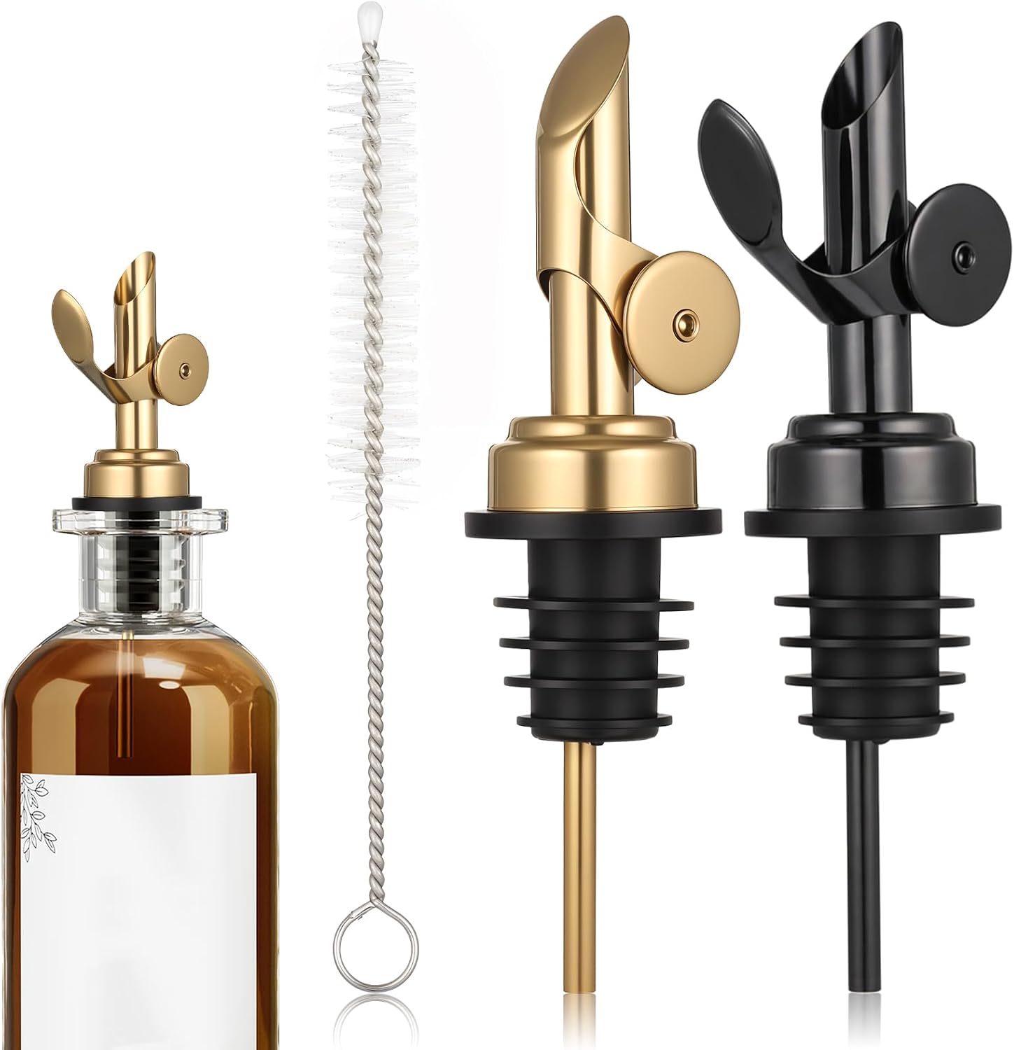 2 PCS Olive Oil Dispenser Spout, Olive Oil Spout for Liquor Bottles