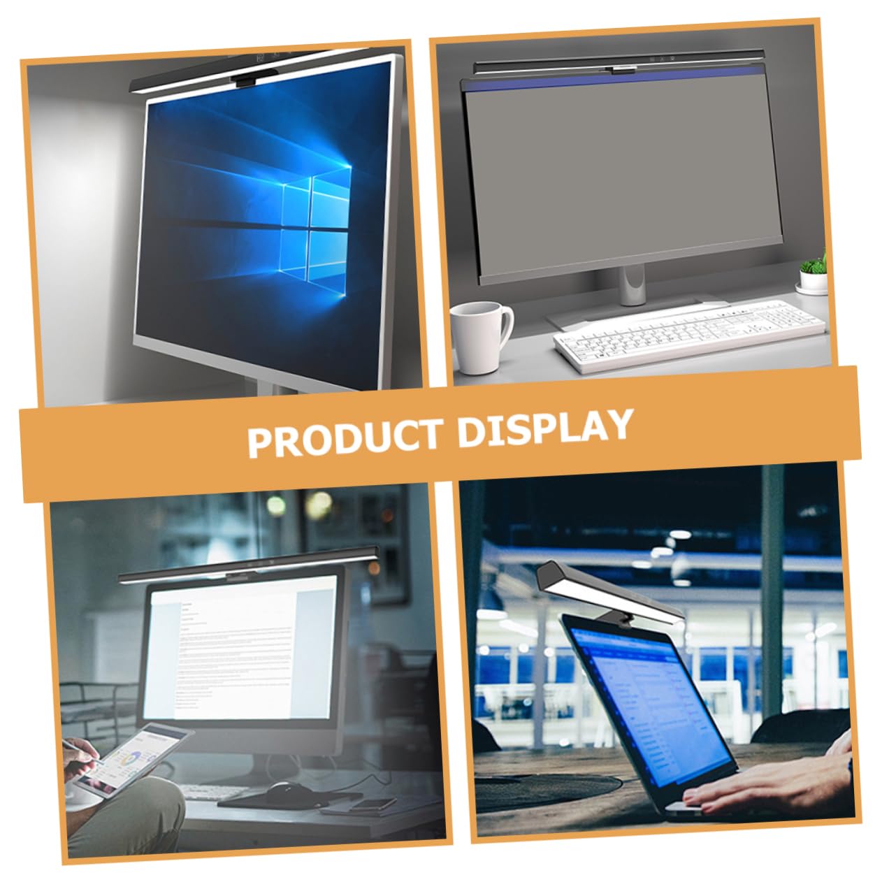 DOITOOL Adjustable Led Monitor Lamp Bar Dimming Function Asymmetrical Design for Computer Screens Light for Home Office