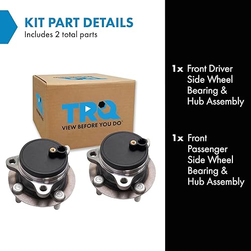Vista 1359 de TRQ Juego de 2 rodamientos y bujes de rueda trasera izquierda y derecha compatible con Ford Expedition 2007-2010 Lincoln Navigator 2007-2010