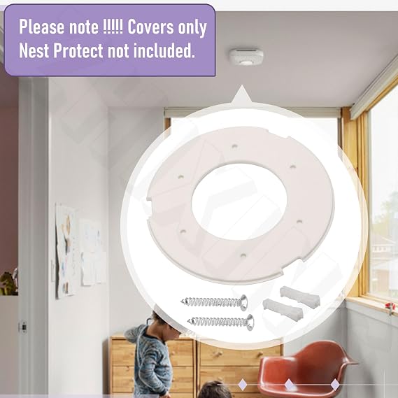 Mounting Plate Replacement - for Goo-gle Nest Protect 2nd Gen 06A & 06C | Nest Mounting Plate Fits for Nest Detector 06A & 06C Models - Nest Protect is not Included W/Screws Expansion Screws