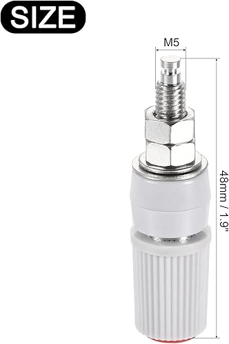 Miniatura 2 de MECCANIXITY Terminal Binding Post M5 Amplificador de cobre puro Conector de terminal Banana Plug Jack Kit de terminales de altavoz (30 A longitud