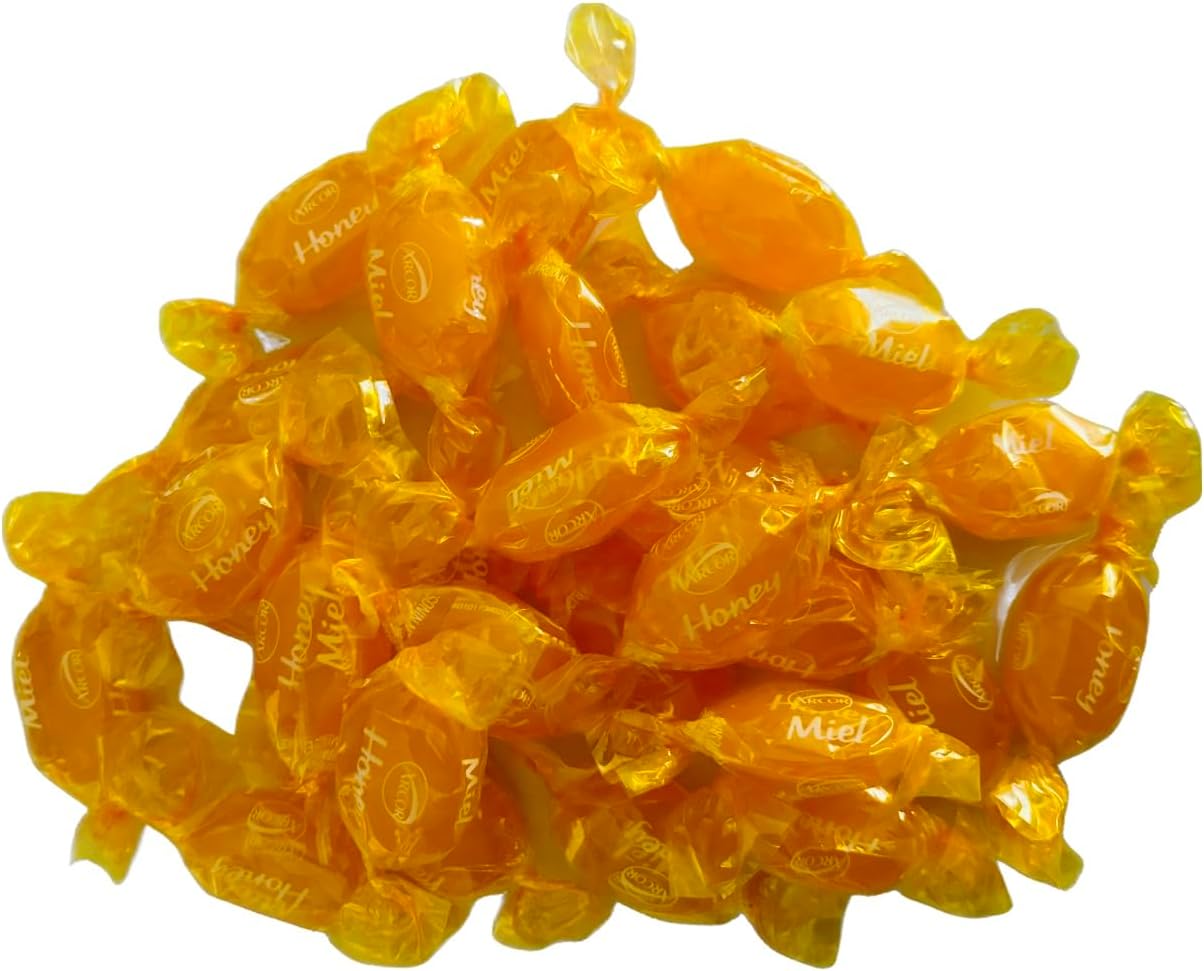 Honey Filled Hard Candy Arcor Miel Bon Bon Individually Wrapped Bulk Candies