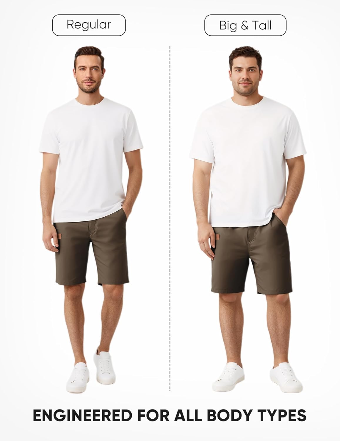 Mens Casual Cotton Shorts Drawstring Elastic Waist Summer Golf Pants Stretch Twill Beach Chino Shorts - Image 4