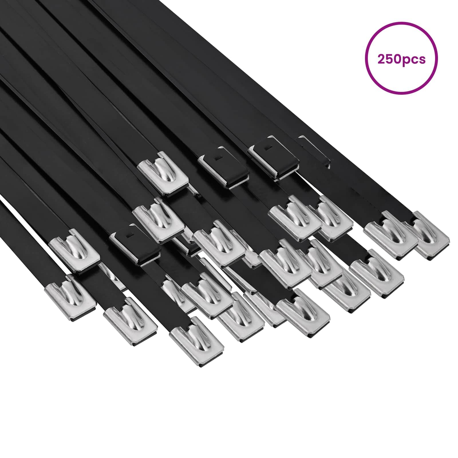 Generisch Kabelbinder 250 STK. 7,9 x 300 mm Schwarz,Kabelbinder,1.85 kg-42029375