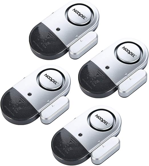 Door Alarms when opened, 4 Pack Noopel 120DB Loud Pool