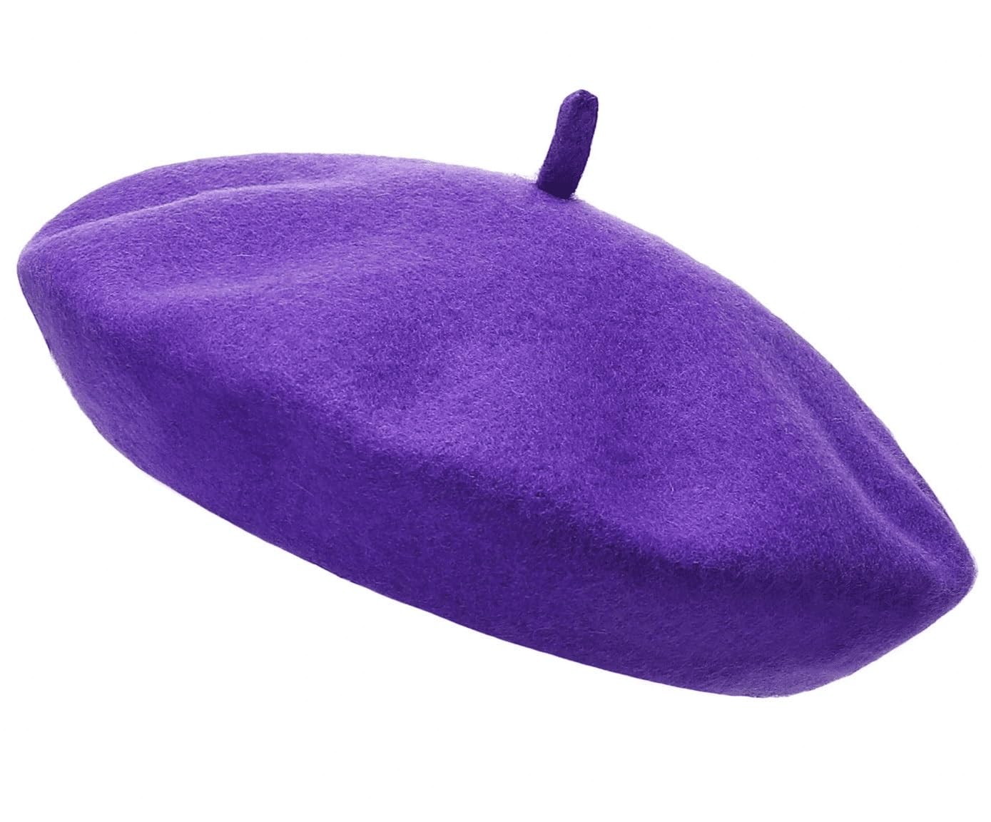 Trendy Lane Soft Wool Artist Beret – Unisex Vintage French Style Hat for Outdoor Winter Wear (1P, Purple)