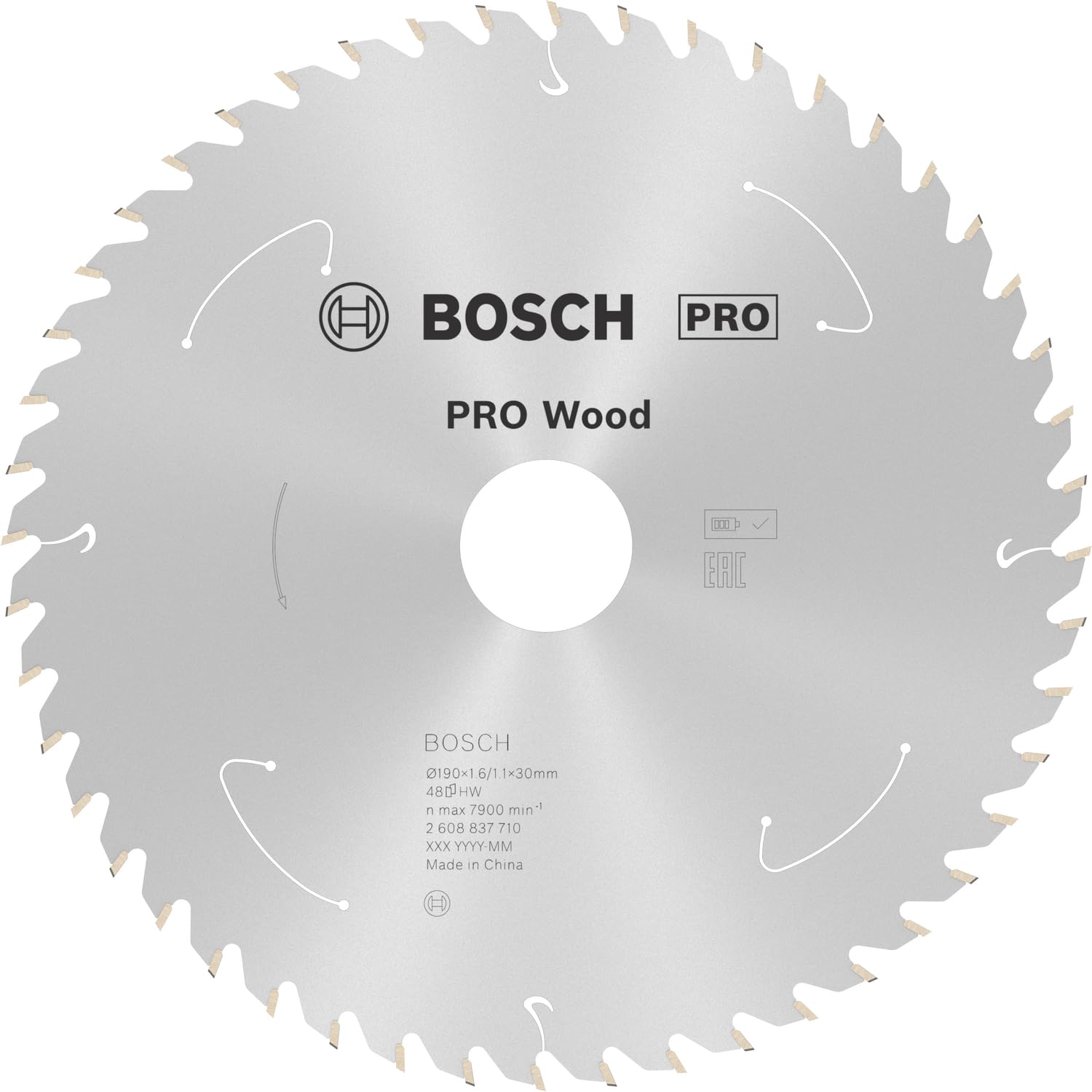Bosch PRO Cordless Wood Cutting Circular Saw Blade 190mm 48T 30mm