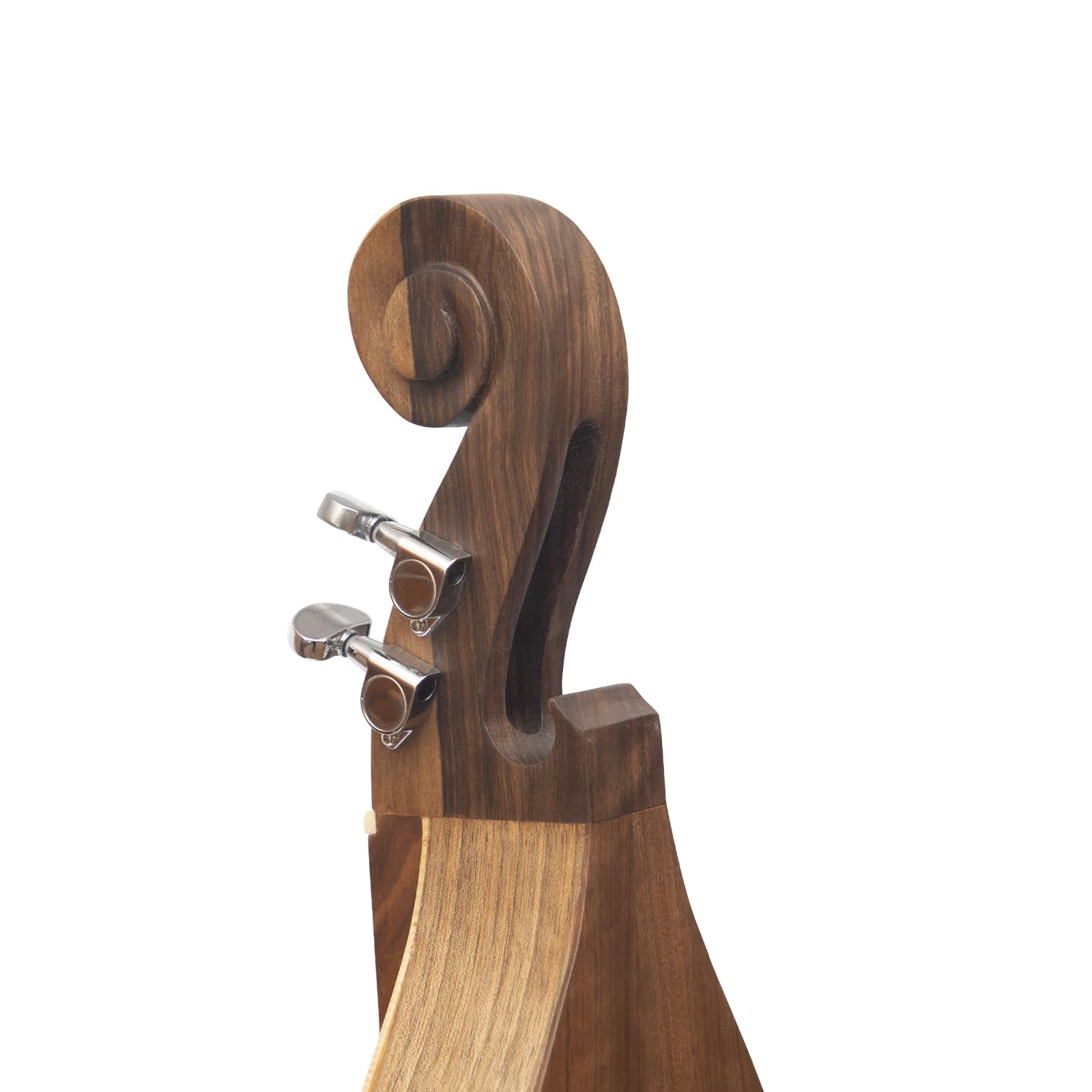4-saitige Berg Dulcimer Knotwork Scroll Walnuss mit Nickel-Finish Hardware
