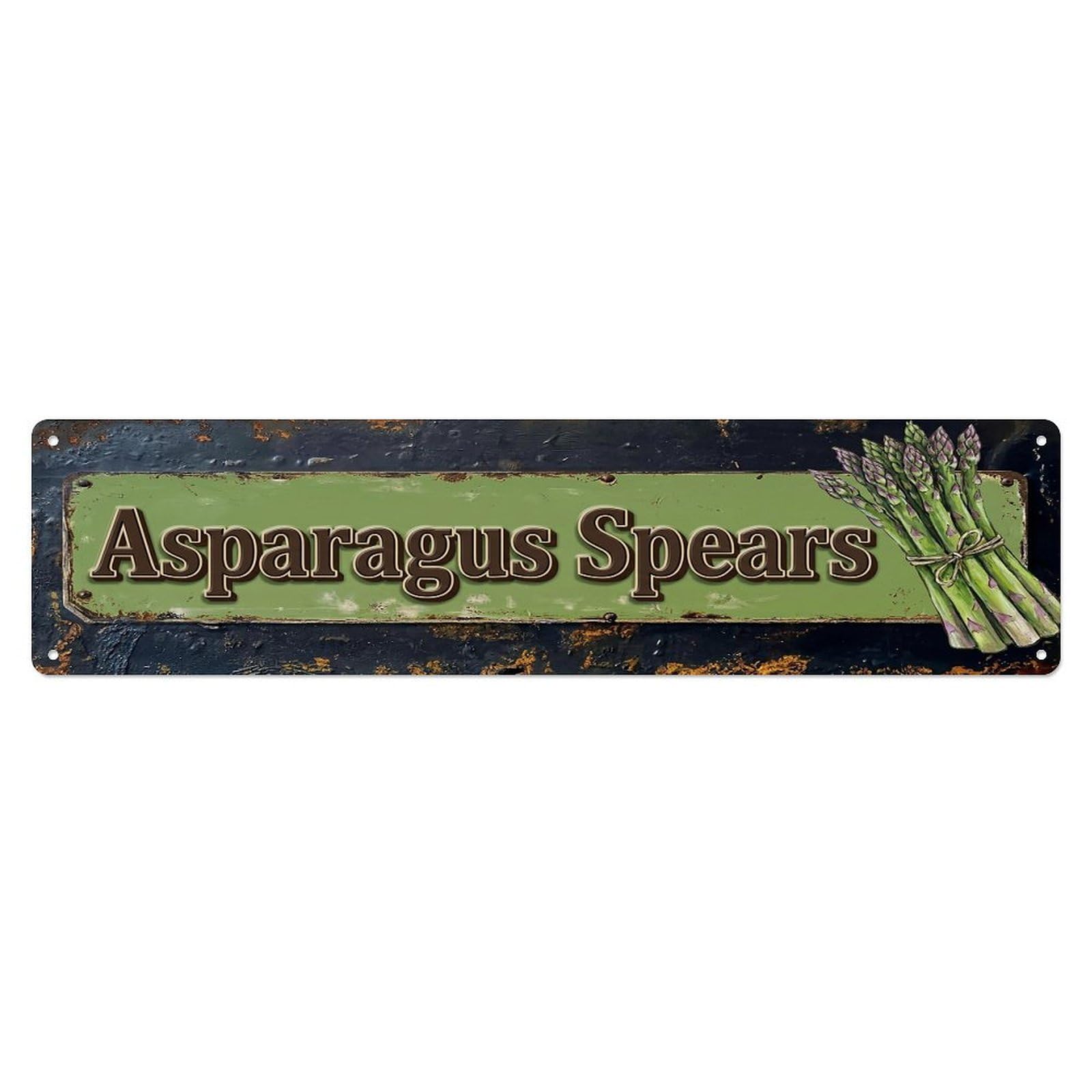 Vintage Asparagus Spears Spring Farmhouse Metal Tin Sign
