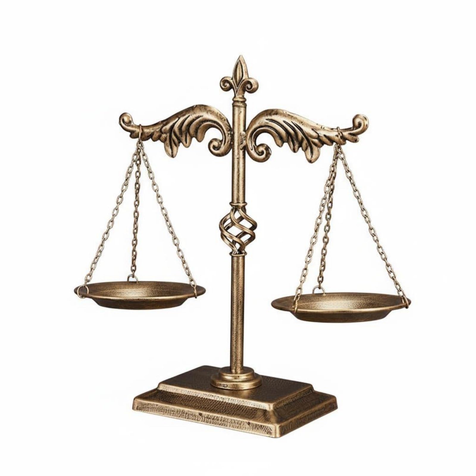 Decorative Balance of Fairness Rustic Look Balance of Fairness Sculpture Decorative Balance Scale Sturdy Vintage Balance Scale, Gold Square Base|Collectibles | Tools Hardware & Locks | Sc-image-31