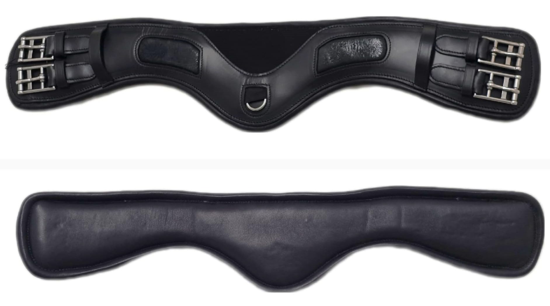 Leder Kurzgurt Mond anatomisch Slim Sattelgurt weich 60 65 70 75 cm Tysons ergonomisch Ledersattelgurt Mondgurt (75)