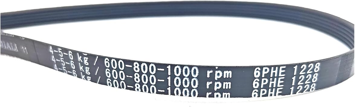 6PHE1228 Washing Machine Rubber Belt Compatible for Haier Vestel Beko 1228H6EL 1228 PHE 42022763 Washing Machine Parts