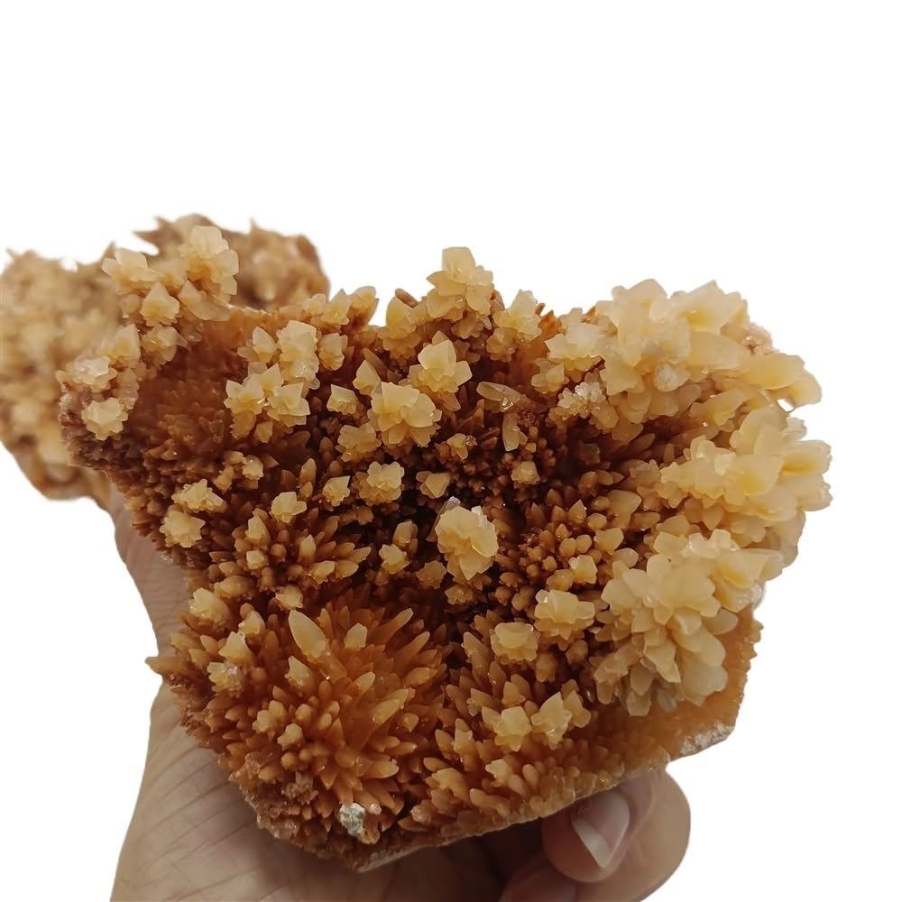 AUOQKQUT Yellow Calcite Flower Crystal ore Ornaments Home Decor(Size:600-700g)