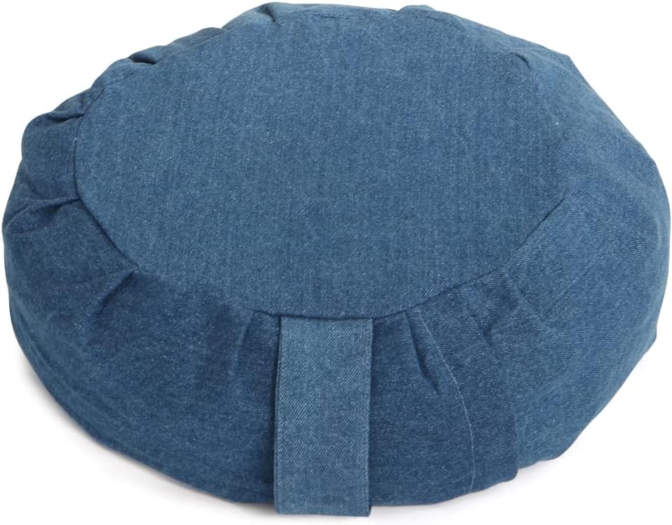 Buddha Groove Rust-Denim Chenille Zafu Zabuton Meditation Cushions, Sold Individually (Zafu Meditation Cushion)