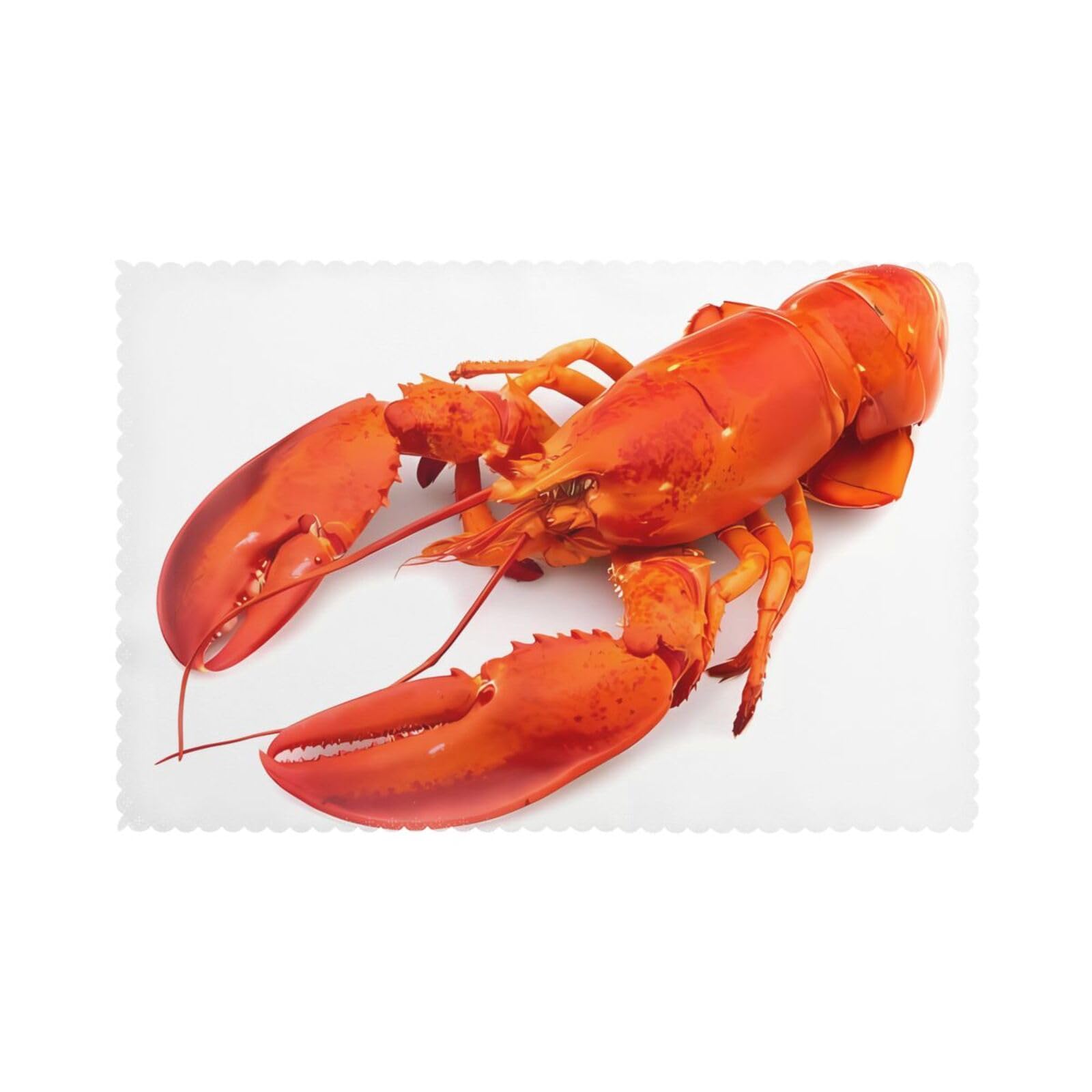 YYHWHJDE Lobster Prints Placemats Set of 6 12x18in - Engineered for Durability & Heat Resistance Polyester