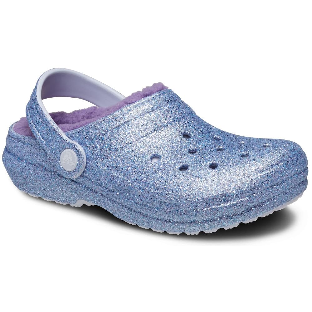 Crocs Kids Clogs, Classic Lined Glitter Clog K, Frosted Glitter,11 UK Child