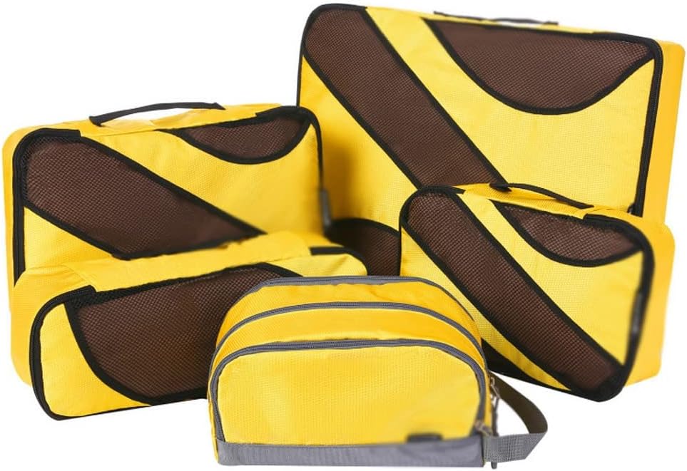 JSEIAJB Nylon 4 pieces/Set Packing Cubes,Travel Bag Luggage Bag Storage Bag Organizers