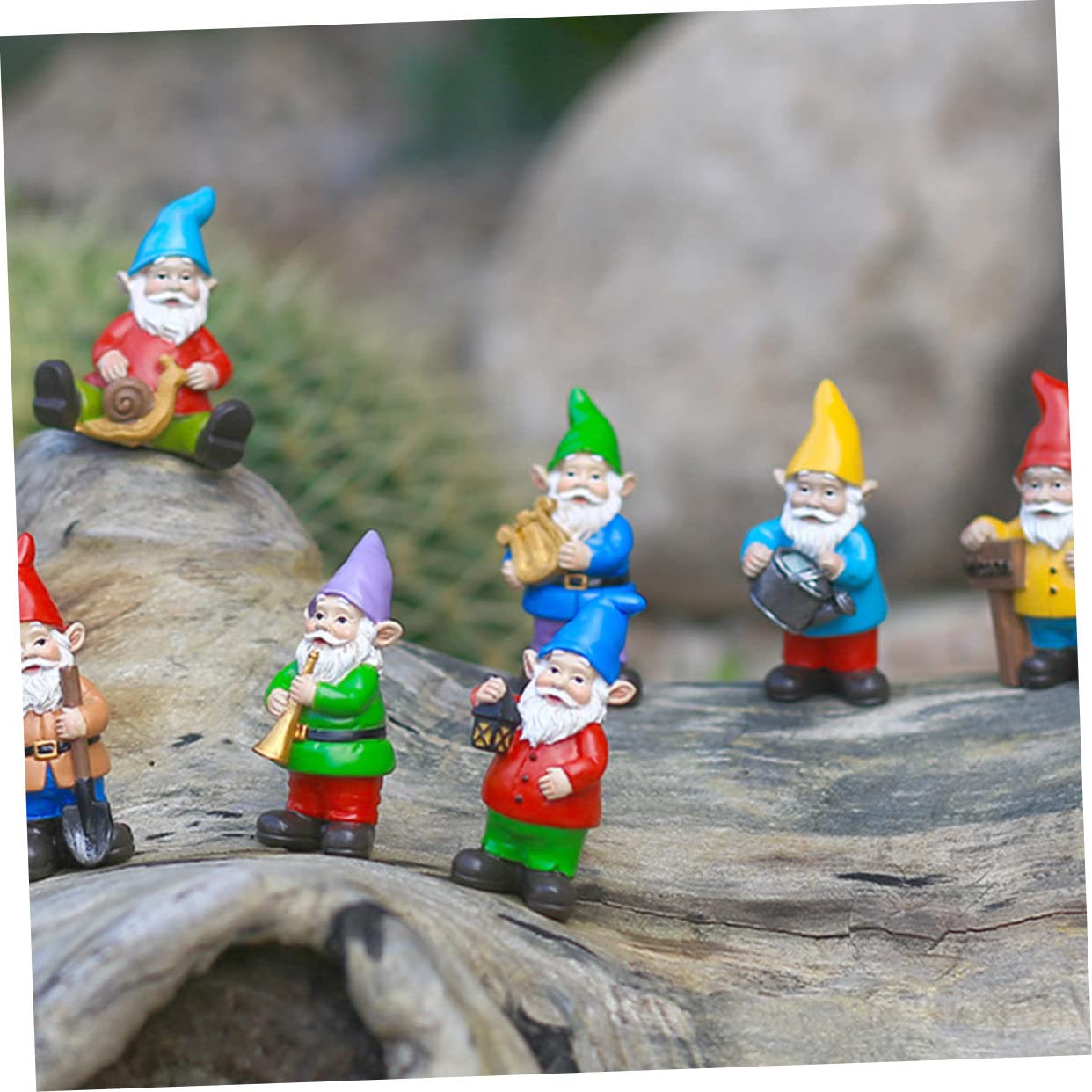 BESPORTBLE 1set Gnomi Da Giardino Miniature Resina Decorazione Creativa Per Interni Ed Esterni Resistente All e Alla Per e Decorazioni Natalizie