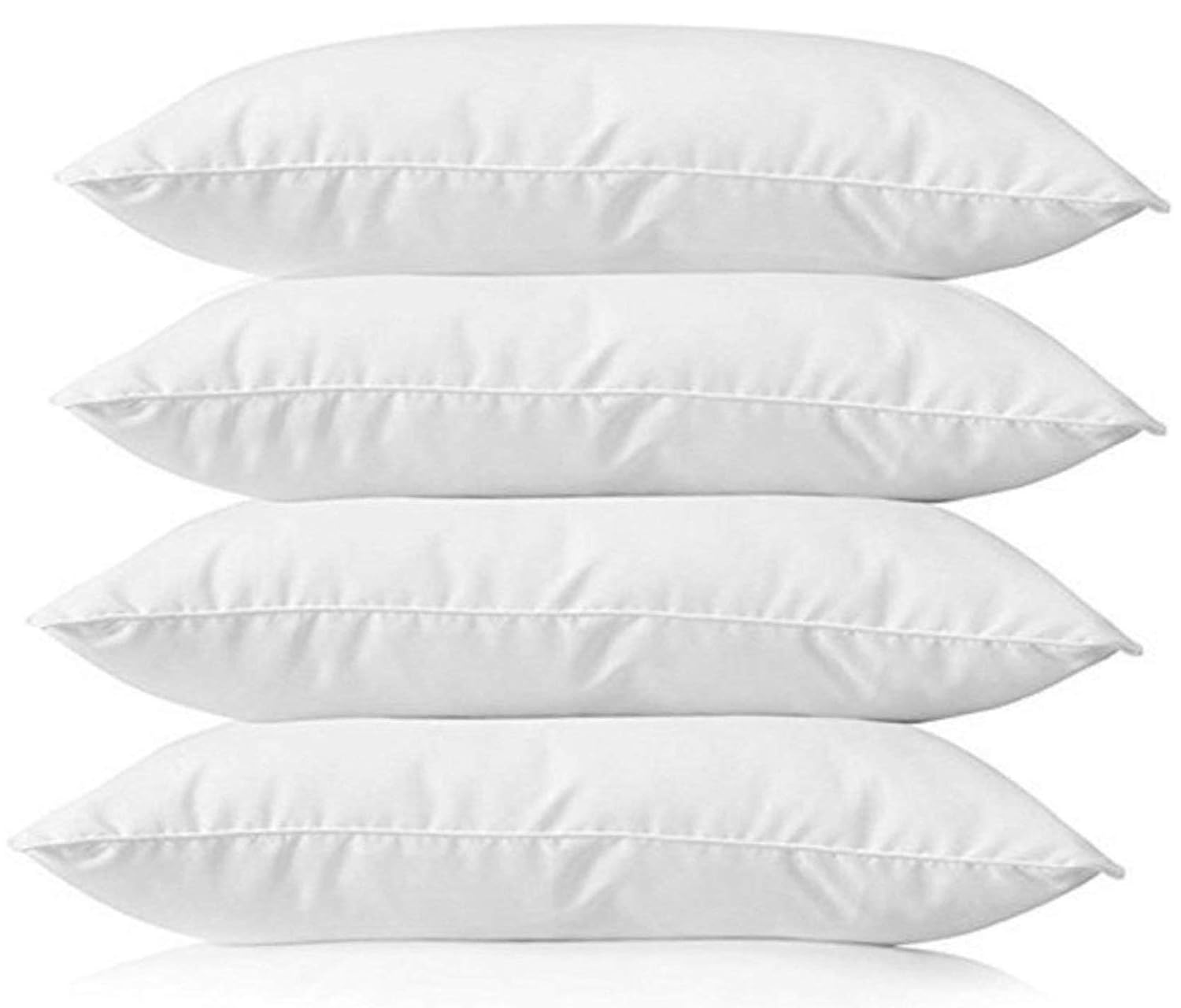 WildMint Micro Fiber Filled Standard Soft Pillow for Bed Room Size 16" x 24", White Set of4