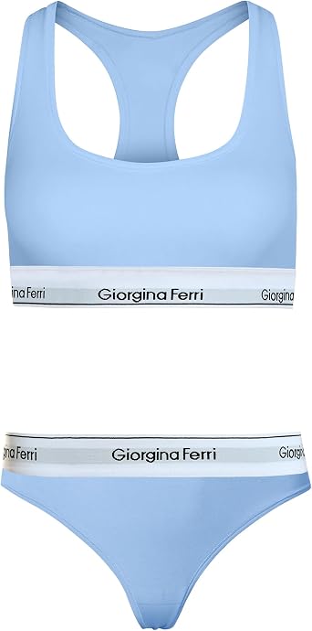 Giorgina Ferri 2 li Set Kad n G nl k Kullan ma Uygun Spor Bralet + Tanga K lot Bianca