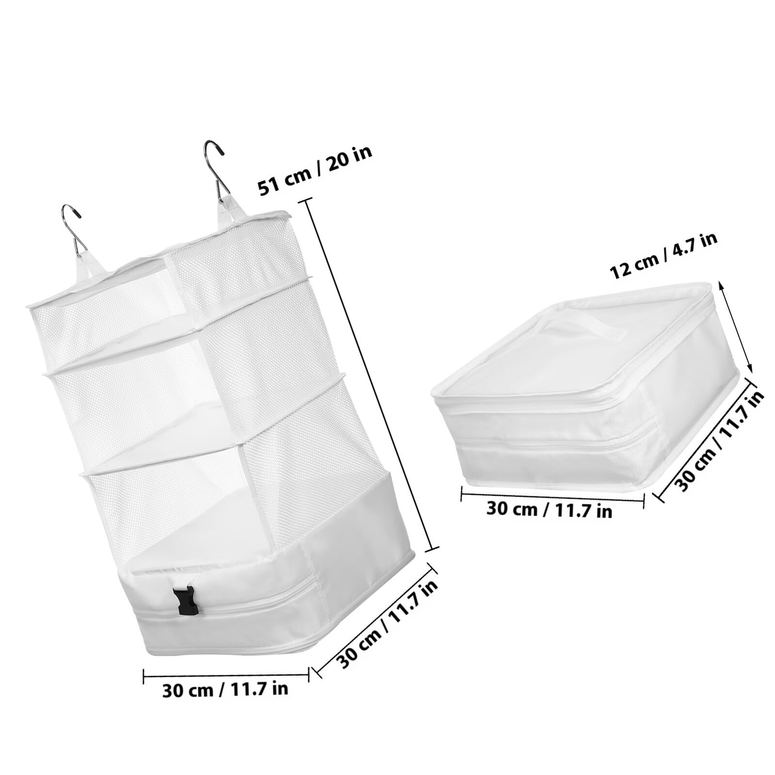 IMIKEYA Organizador Colgante de Ropa de Resistente Tela Oxford Múltiples Compartimentos Bolsa Portátil para Viaje y Armario Almacenamiento Fácil y Compacto