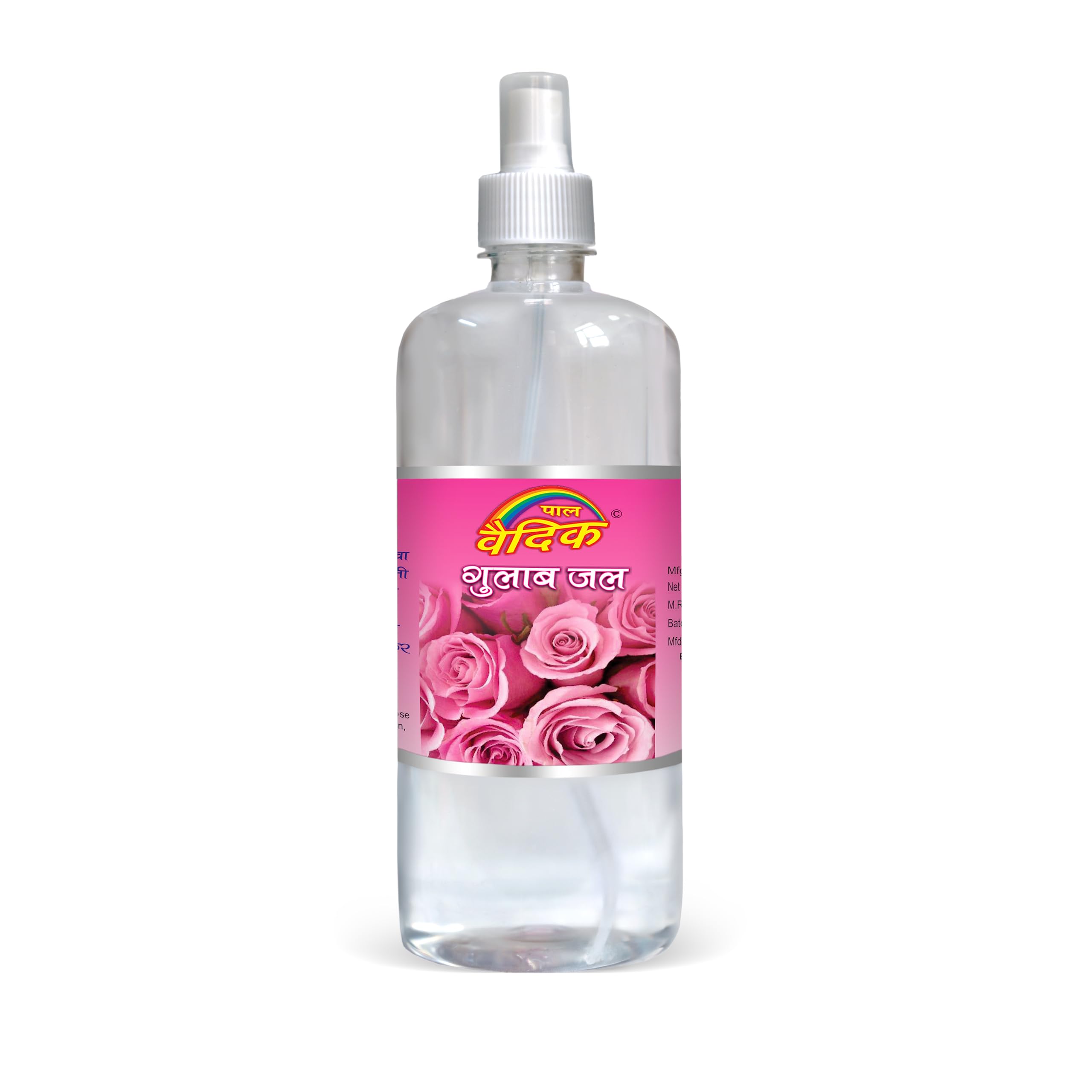 Pal Vedic Gulabjal Rose Water For Fresh Soft & Glowing Skin For Men & Women - (500 ml) (Gulab Jal Spray Bottle)